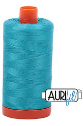 Aurifil Mako 50wt Cotton 1300 m 1422 yd. spool - 2810 Turquoise